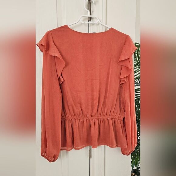 Women's V-Neck Ruffle Top - Picture 3 of 3